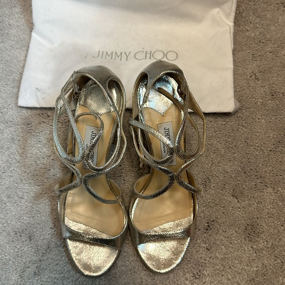 Jimmy Choo Ivette 85mm Champagne Pumps - Picture 2 of 8